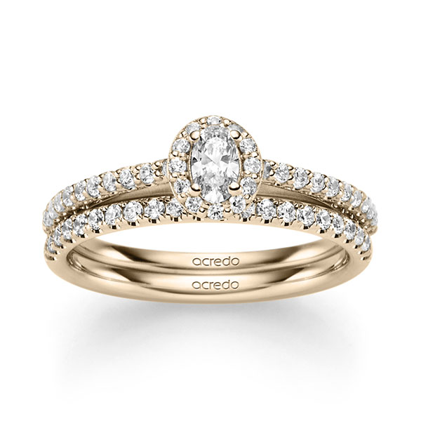 Ring-Set in Signature Gold 585 mit zus. 0,754 ct. Brillant tw, vs tw, si von acredo - A-2456-4