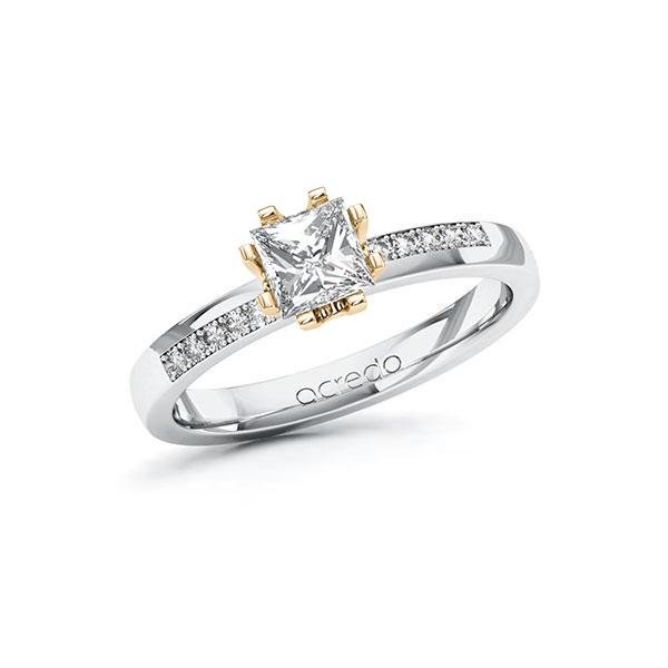Verlobungsring Diamantring 0,8ct. G VS & tw, si Weißgold 585 Roségold 585 