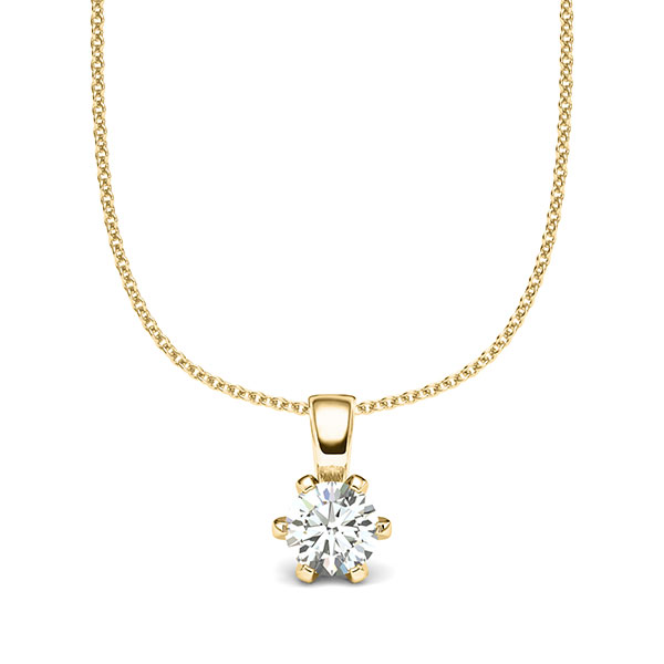 Set in geelgoud 14 kt. met 0,5 ct. Briljant tw/si van acredo - A-2060-33 Set in geelgoud 14 kt. met 0,5 ct. Briljant tw/si van acredo - A-2060-33