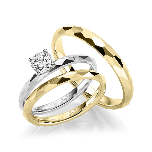 Set in geelgoud 14 kt. met 0,5 ct. Briljant tw/si van Steinberg