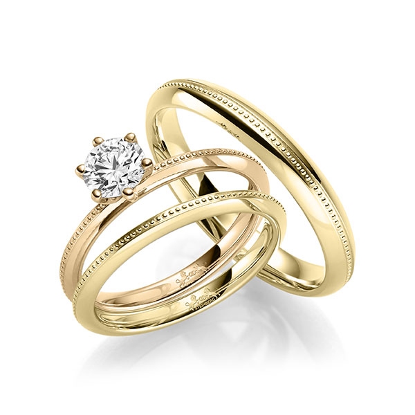 Set in geelgoud 14 kt. met 0,7 ct. Briljant tw/si van Steinberg