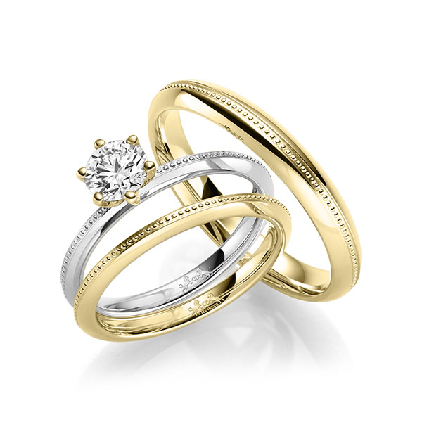 Set in geelgoud 14 kt. met 0,7 ct. Briljant tw/si van Steinberg