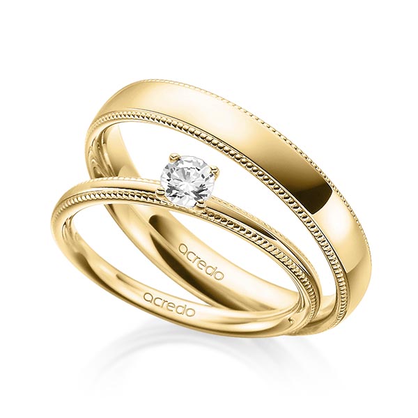 Set in geelgoud 14 kt. met in totaal 0,25 ct. Briljant tw/si van acredo