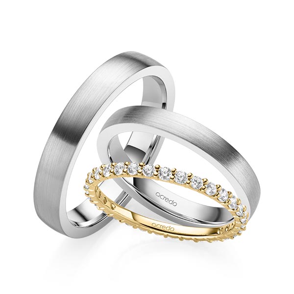 Set in geelgoud 14 kt. volledig gezet met in totaal 0,62 ct. Briljant tw/si van acredo - A-2072-2 Set in geelgoud 14 kt. volledig gezet met in totaal 0,62 ct. Briljant tw/si van acredo - A-2072-2