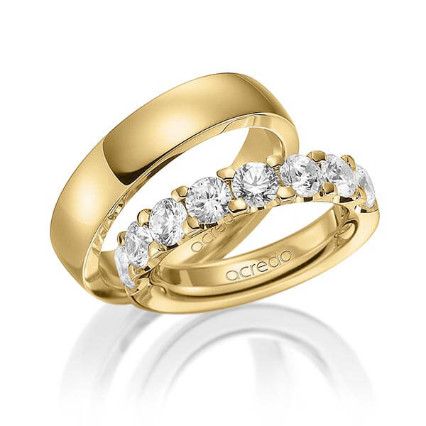 Set in Gelbgold 585 halbausgefasst mit 8x 0,3 ct. Brillant tw, vs von acredo - A-1578-4 Set in Gelbgold 585 halbausgefasst mit 8x 0,3 ct. Brillant tw, vs von acredo - A-1578-4