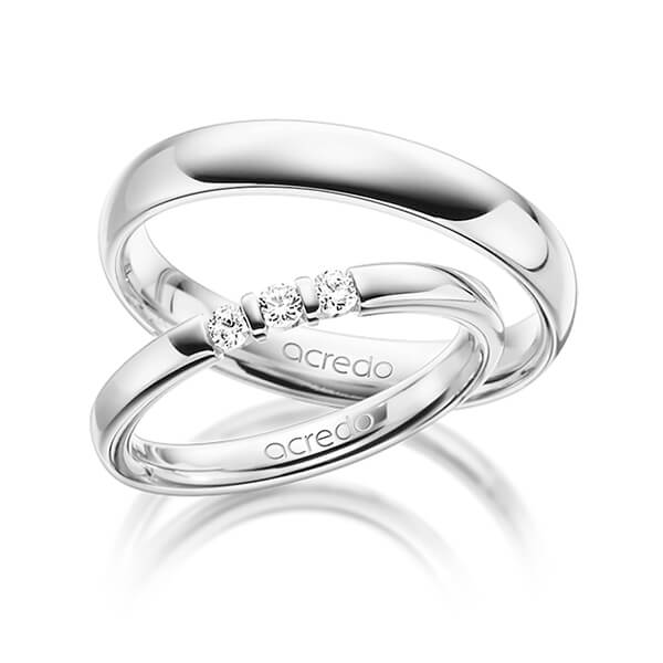 Set in Gelbgold 585 halbausgefasst mit zus. 0,3 ct. Brillant tw, vs von acredo