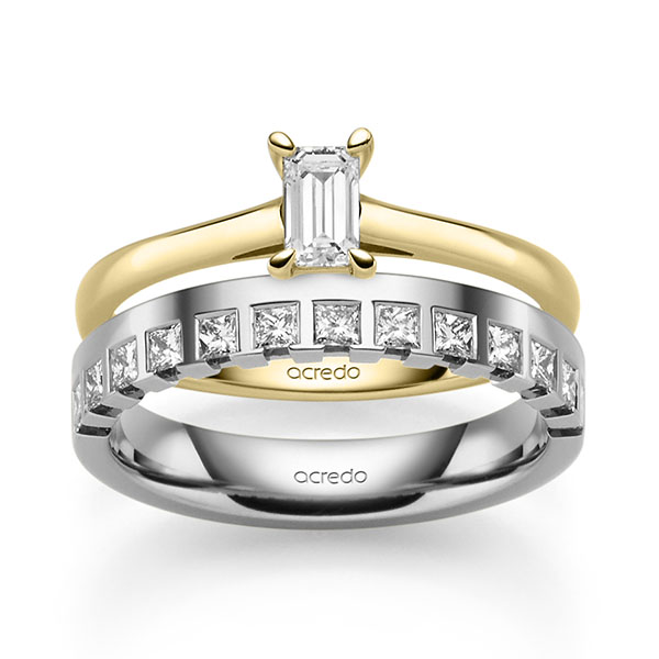 Set in Gelbgold 585 mit 0,4 ct. + zus. 0,36 ct. tw, vs von acredo Set in Gelbgold 585 mit 0,4 ct. + zus. 0,36 ct. tw, vs von acredo