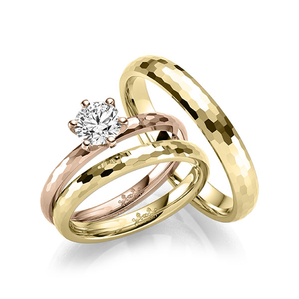 Set in Gelbgold 585 mit 0,7 ct. Brillant tw, si von Steinberg - Q-1716-12