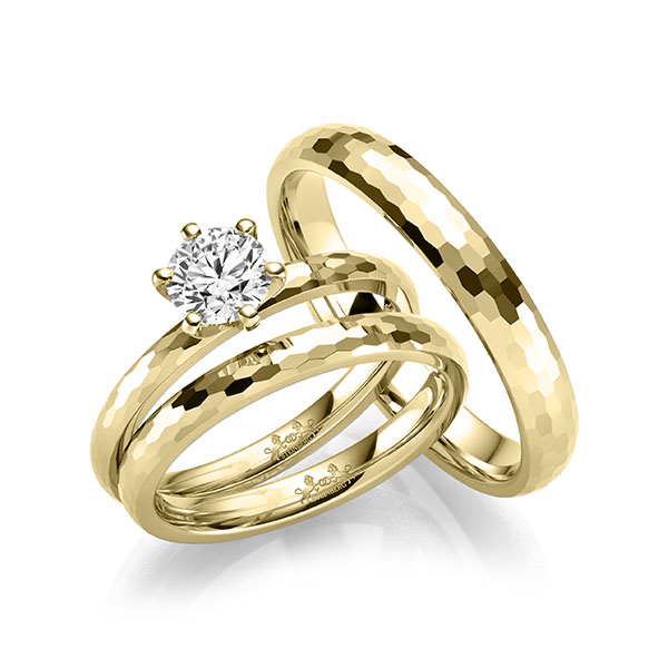 Set in Gelbgold 585 mit 0,7 ct. Brillant tw, si von Steinberg - Q-1716-2 Set in Gelbgold 585 mit 0,7 ct. Brillant tw, si von Steinberg - Q-1716-2