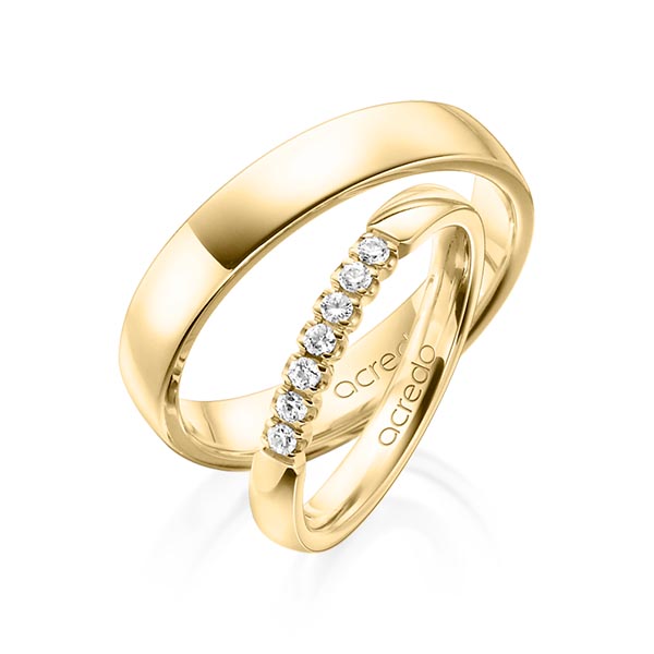 Set in Gelbgold 585 mit zus. 0,14 ct. Brillant tw, vs von acredo - A-1310-2 Set in Gelbgold 585 mit zus. 0,14 ct. Brillant tw, vs von acredo - A-1310-2