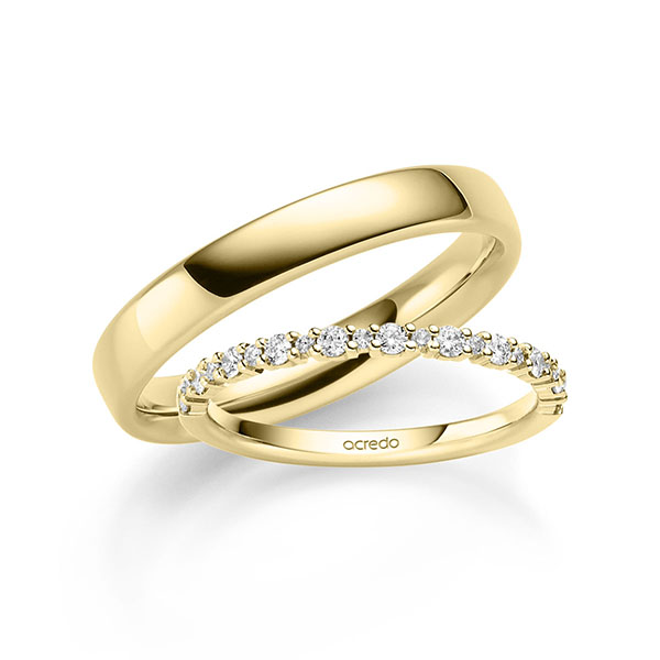 Set in Gelbgold 585 mit zus. 0,54 ct. tw, si von acredo Set in Gelbgold 585 mit zus. 0,54 ct. tw, si von acredo