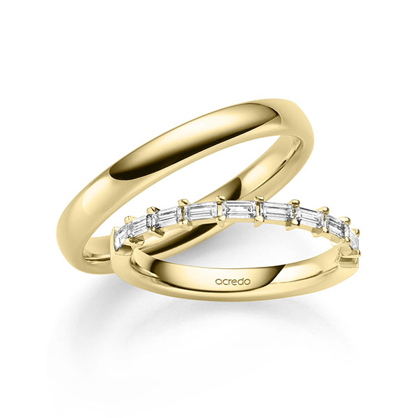 Set in Gelbgold 585 mit zus. 0,5 ct. tw, vs von acredo - A-2820-10 Set in Gelbgold 585 mit zus. 0,5 ct. tw, vs von acredo - A-2820-10
