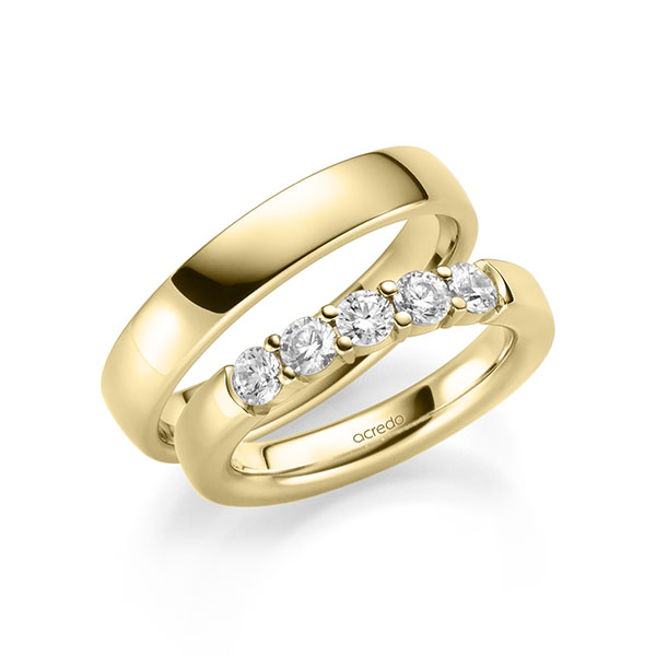 Set in Gelbgold 585 mit zus. 0,75 ct. Brillant tw, si von acredo - A-2117-2 Set in Gelbgold 585 mit zus. 0,75 ct. Brillant tw, si von acredo - A-2117-2