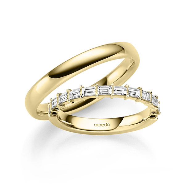 Set in Gelbgold 585 mit zus. 0,77 ct. tw, vs von acredo