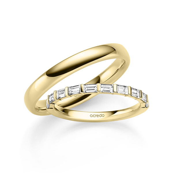 Set in Gelbgold 585 mit zus. 0,7 ct. tw, vs von acredo