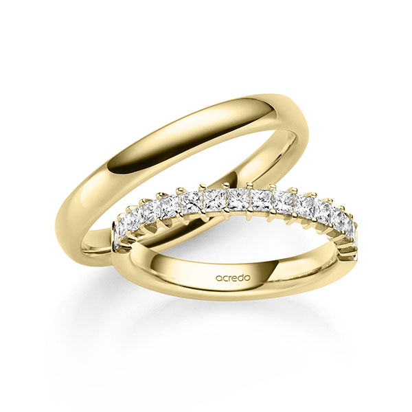 Set in Gelbgold 585 mit zus. 0,8 ct. tw, si von acredo