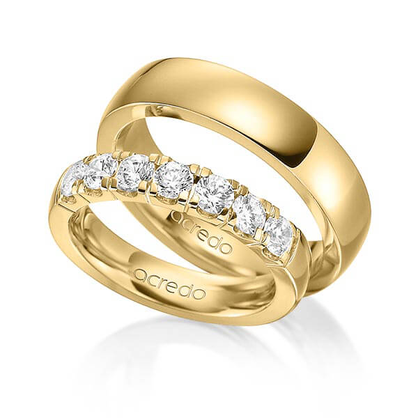 Set in Gelbgold 585 mit zus. 1,05 ct. Brillant tw, vs von acredo - A-1582-2 Set in Gelbgold 585 mit zus. 1,05 ct. Brillant tw, vs von acredo - A-1582-2