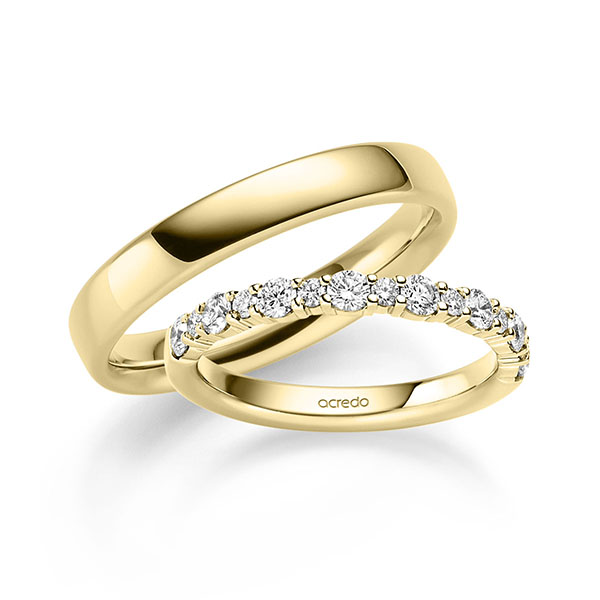 Set in Gelbgold 585 mit zus. 1,2 ct. tw, si von acredo