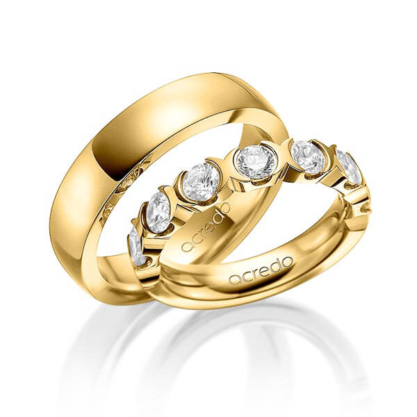 Set in Gelbgold 585 mit zus. 1,4 ct. Brillant tw, vs von acredo - A-1580-2 Set in Gelbgold 585 mit zus. 1,4 ct. Brillant tw, vs von acredo - A-1580-2