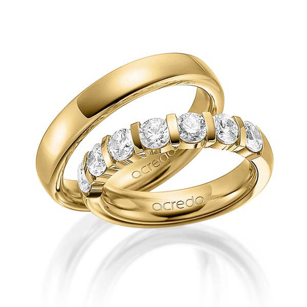 Set in Gelbgold 585 mit zus. 1,75 ct. Brillant tw, vs von acredo - A-1574-2 Set in Gelbgold 585 mit zus. 1,75 ct. Brillant tw, vs von acredo - A-1574-2