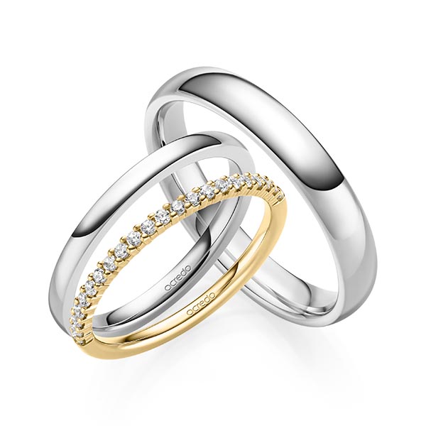 Set in Gelbgold 585 vollausgefasst mit zus. 0,42 ct. Brillant tw, si von acredo - A-2078-1 Set in Gelbgold 585 vollausgefasst mit zus. 0,42 ct. Brillant tw, si von acredo - A-2078-1
