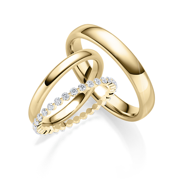 Set in Gelbgold 585 vollausgefasst mit zus. 0,52 ct. Brillant tw, si von Steinberg
