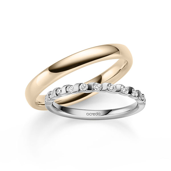 Set in Graugold 585 halbausgefasst mit zus. 0,22 ct. Brillant tw, si von acredo