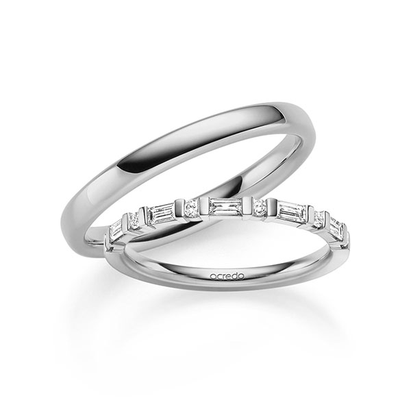 Set in Graugold 585 mit zus. 0,34 ct. tw, vs von acredo