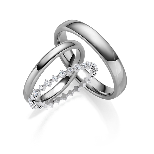 Set in Graugold 585 mit zus. 0,42 ct. tw, si von Steinberg