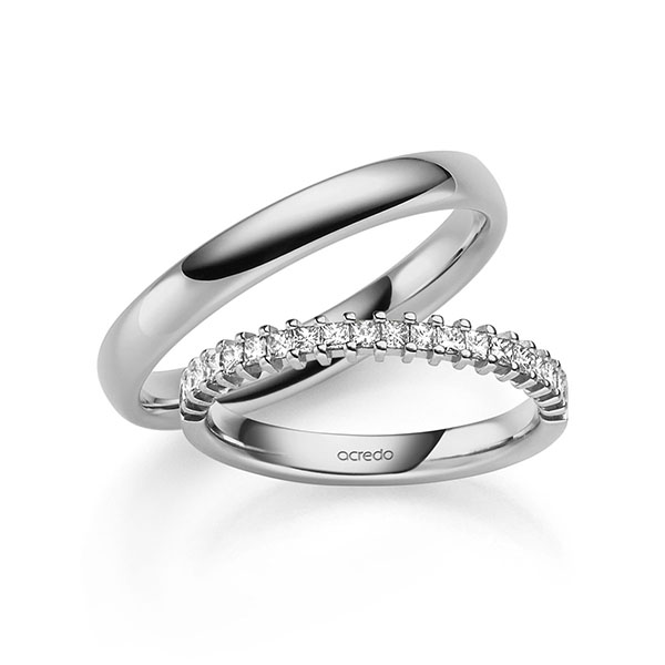 Set in Graugold 585 mit zus. 0,4 ct. tw, si von acredo Set in Graugold 585 mit zus. 0,4 ct. tw, si von acredo