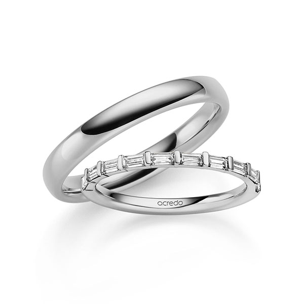 Set in Graugold 585 mit zus. 0,5 ct. tw, vs von acredo - A-2823-4 Set in Graugold 585 mit zus. 0,5 ct. tw, vs von acredo - A-2823-4