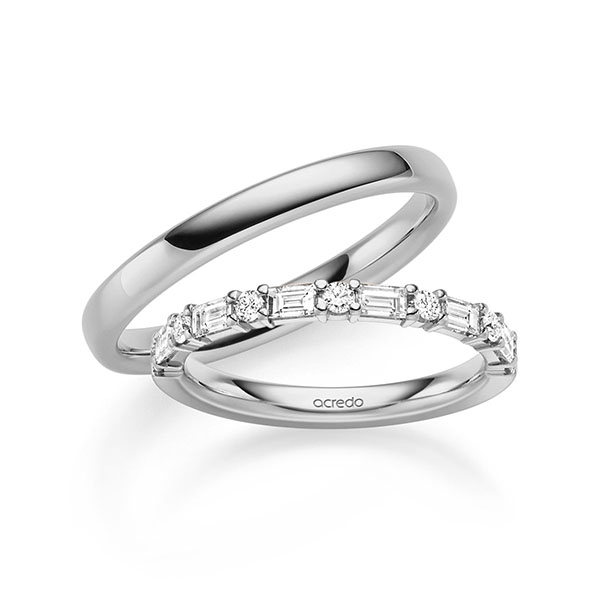 Set in Graugold 585 mit zus. 0,69 ct. tw, vs von acredo