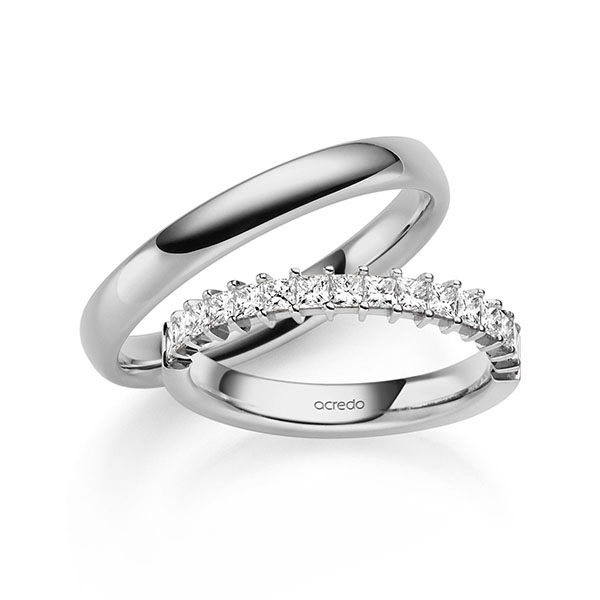 Set in Graugold 585 mit zus. 0,8 ct. tw, si von acredo Set in Graugold 585 mit zus. 0,8 ct. tw, si von acredo