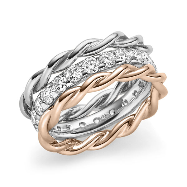 Set in Graugold 585 mit zus. 1,98 ct. Brillant tw, si von Merii - M-1302-8 Set in Graugold 585 mit zus. 1,98 ct. Brillant tw, si von Merii - M-1302-8