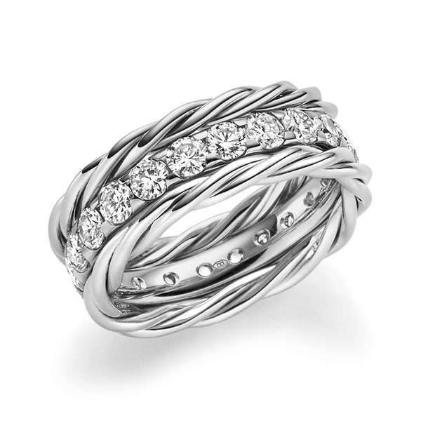 Set in Platin 600 mit zus. 1,98 ct. Brillant tw, si von Merii - M-1302-17 Set in Platin 600 mit zus. 1,98 ct. Brillant tw, si von Merii - M-1302-17