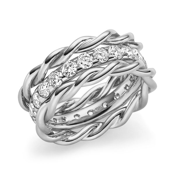 Set in Platin 600 mit zus. 1,98 ct. Brillant tw, si von Merii - M-1302-6 Set in Platin 600 mit zus. 1,98 ct. Brillant tw, si von Merii - M-1302-6