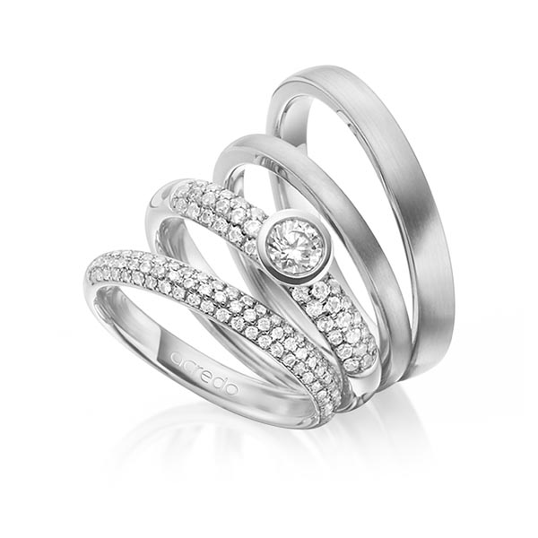 Set in Platin 950 mit zus. 0,99 ct. Brillant tw, si tw, vs von acredo Set in Platin 950 mit zus. 0,99 ct. Brillant tw, si tw, vs von acredo