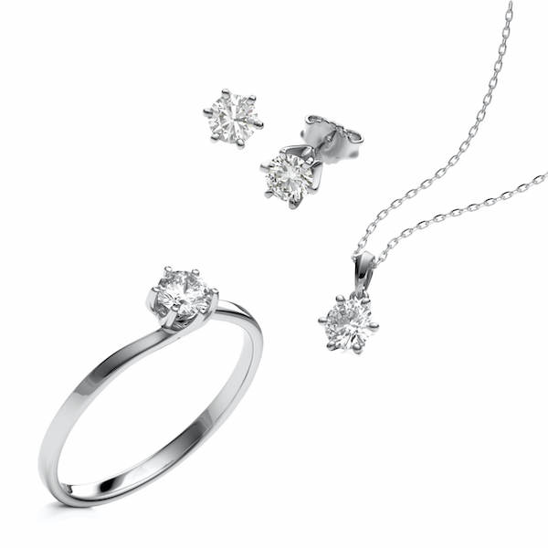 Set in Platin 950 mit zus. 1 ct. Brillant tw, si tw, vs - BD-1107-2 Set in Platin 950 mit zus. 1 ct. Brillant tw, si tw, vs - BD-1107-2