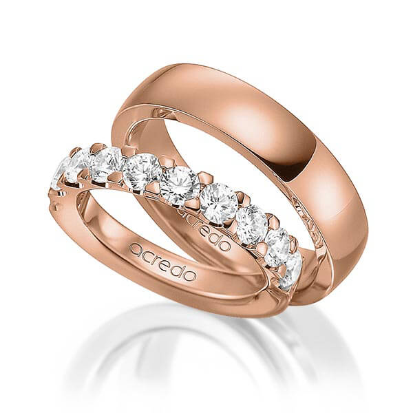 set in Red gold 14K (585/1000) half set with diamonds with in total 1,6 ct. brilliant tw,vs by acredo - A-1577-4 set in Red gold 14K (585/1000) half set with diamonds with in total 1,6 ct. brilliant tw,vs by acredo - A-1577-4
