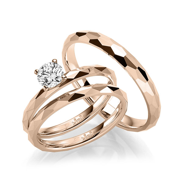 Set in roodgoud 14 kt. met 0,5 ct. Briljant tw/si van Steinberg
