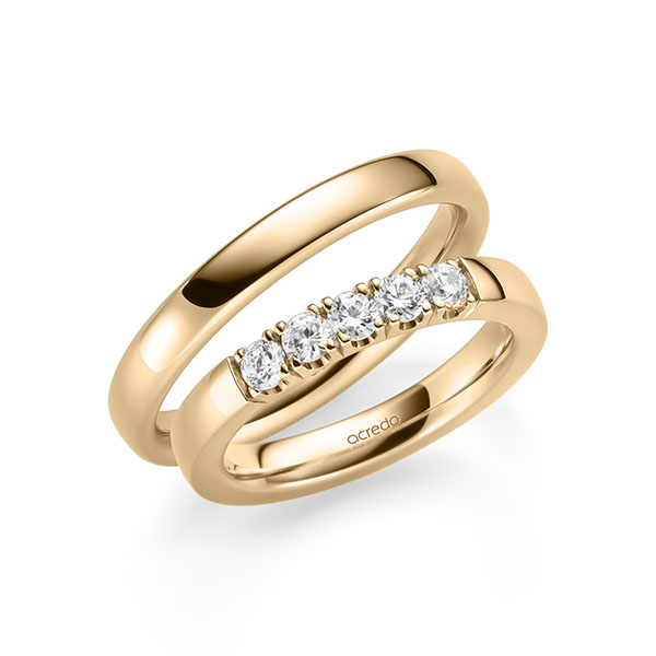 set in Rosé gold 14K (585/1000) with in total 0,5 ct. brilliant tw,si by acredo - A-2115-4 set in Rosé gold 14K (585/1000) with in total 0,5 ct. brilliant tw,si by acredo - A-2115-4