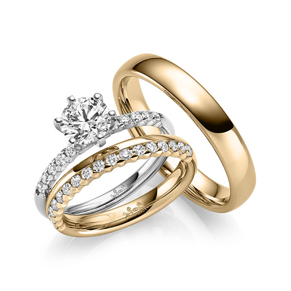 Set in Roségold 585 halbausgefasst mit 1 ct. + zus. 0,54 ct. Brillant tw, si von Steinberg
