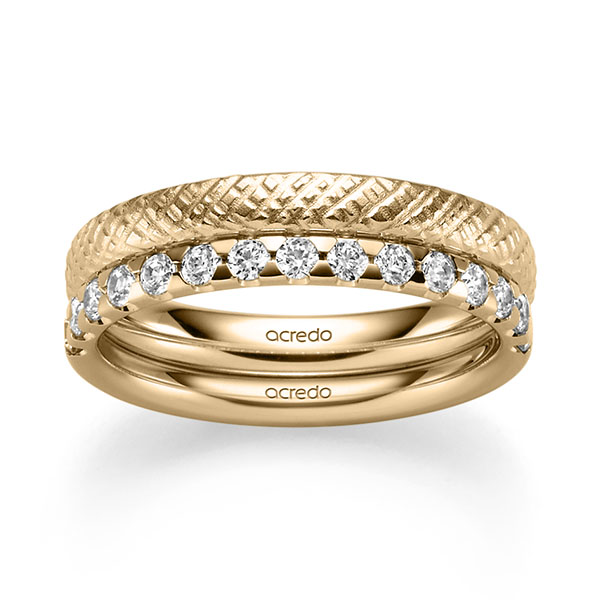 Set in Roségold 585 halbausgefasst mit zus. 0,45 ct. Brillant tw, si von acredo - A-2450-7 Set in Roségold 585 halbausgefasst mit zus. 0,45 ct. Brillant tw, si von acredo - A-2450-7