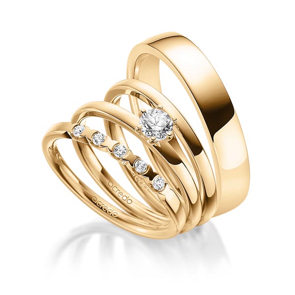 Set in Roségold 585 mit 0,3 ct. + zus. 0,1 ct. Brillant tw, vs von acredo - A-1887-4 Set in Roségold 585 mit 0,3 ct. + zus. 0,1 ct. Brillant tw, vs von acredo - A-1887-4