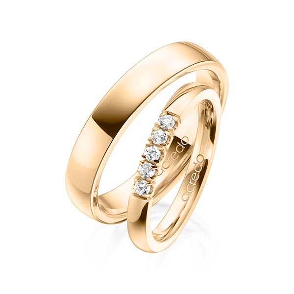 Set in Roségold 585 mit zus. 0,15 ct. Brillant tw, vs von acredo - A-1316-3 Set in Roségold 585 mit zus. 0,15 ct. Brillant tw, vs von acredo - A-1316-3