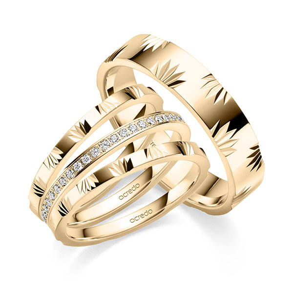 Set in Roségold 585 mit zus. 0,184 ct. Brillant tw, si von acredo