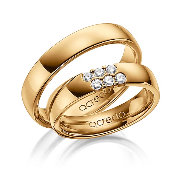 Set in Roségold 585 mit zus. 0,24 ct. Brillant tw, vs von acredo - A-1321-3 Set in Roségold 585 mit zus. 0,24 ct. Brillant tw, vs von acredo - A-1321-3