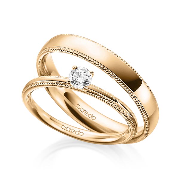 Set in Roségold 585 mit zus. 0,25 ct. Brillant tw, si von acredo - A-1794-4 Set in Roségold 585 mit zus. 0,25 ct. Brillant tw, si von acredo - A-1794-4
