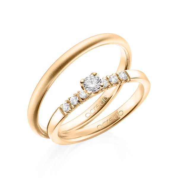 Set in Roségold 585 mit zus. 0,27 ct. Brillant tw, si von acredo - A-1376-6 Set in Roségold 585 mit zus. 0,27 ct. Brillant tw, si von acredo - A-1376-6