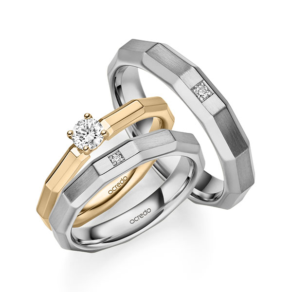 Set in Roségold 585 mit zus. 0,28 ct. Brillant tw, si von acredo Set in Roségold 585 mit zus. 0,28 ct. Brillant tw, si von acredo